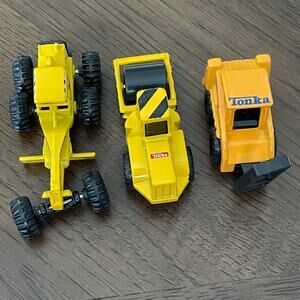 Maisto Tonka Road Crew Construction Equipment Lot Grader Forklift Roller FLAW